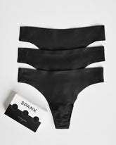 SPANXsmoothâ„¢ Fit-To-You Thong 3-Pack Box | Very Black